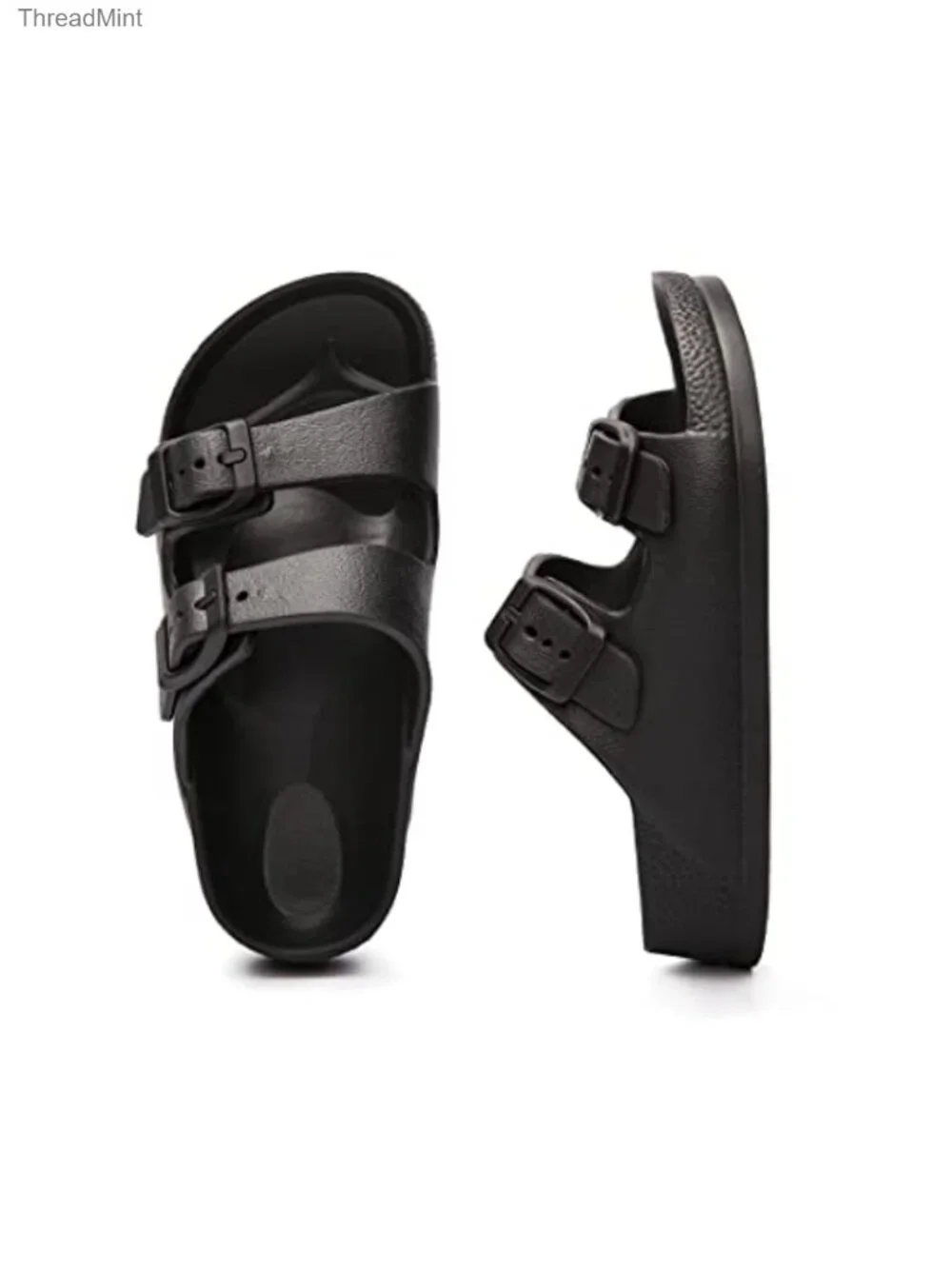 Kids EVA Slides Waterproof Slip-on Pool Sandals Adjustable Buckle